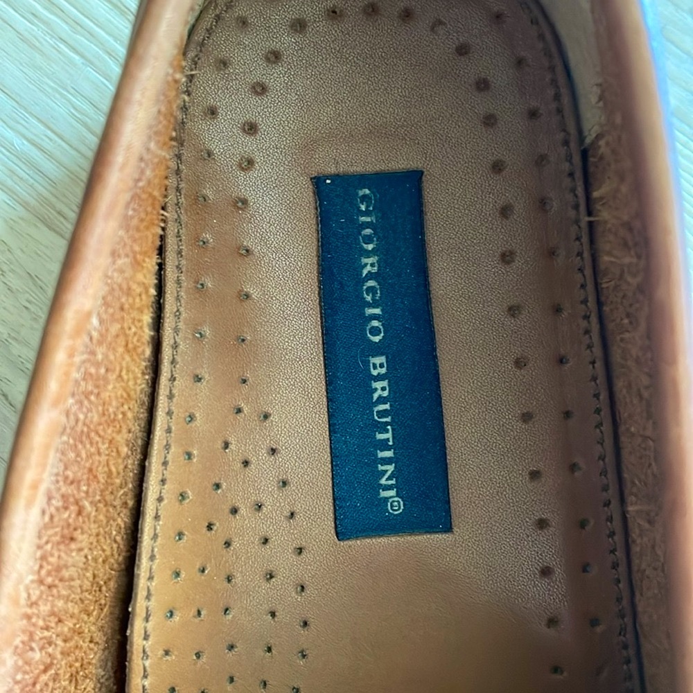 Giorgio Brutini Brown woven leather Loafers with Tassels size 12 m - Picture 2 of 9